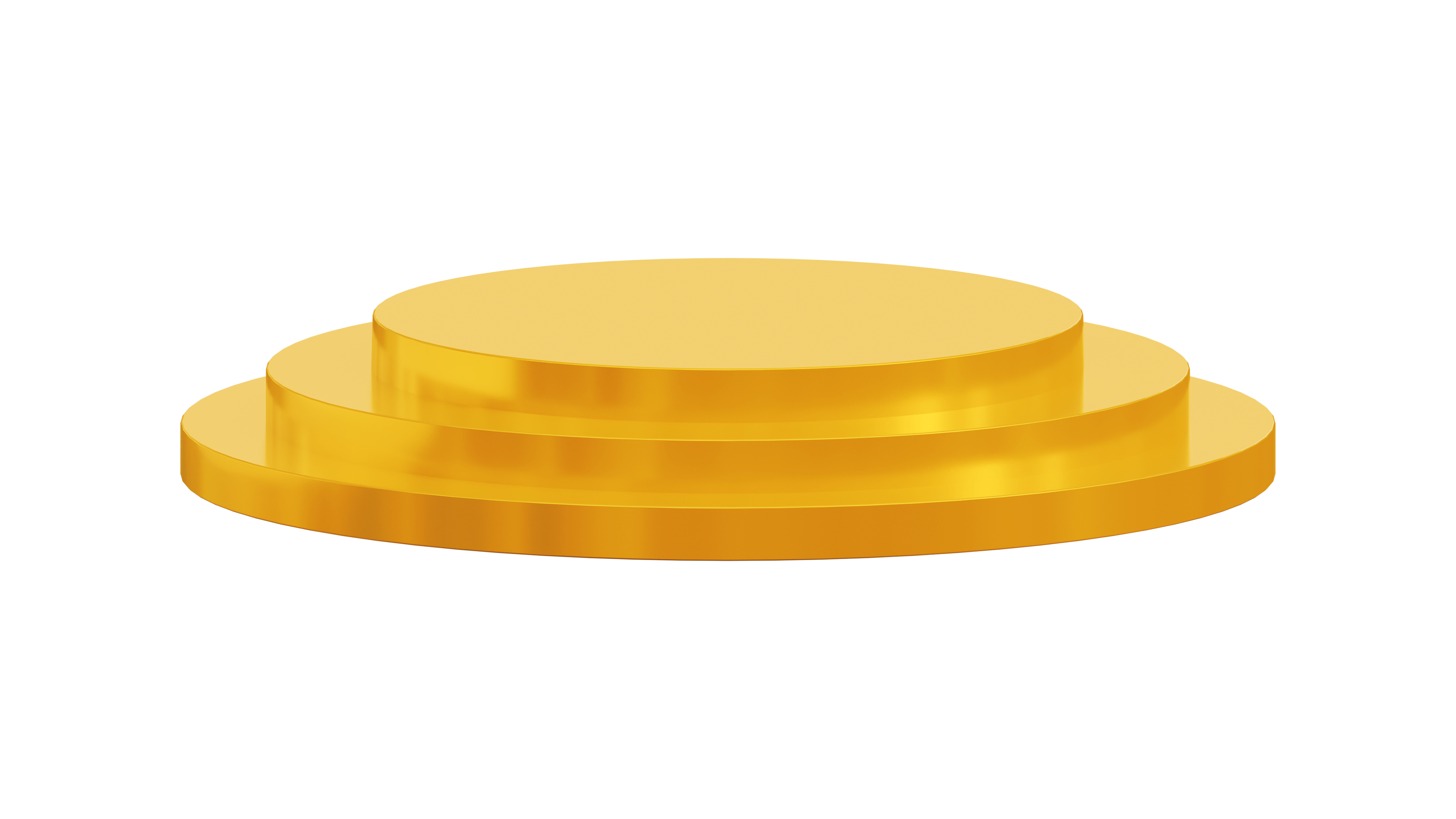 Gold trophy stand displayed on a pedestal